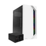Gabinete ACTECK VIKEN GM434 RGB / Micro ATX / Cristal Templado / Incluye Fuente 500W / Usb 2.0 / No Incluye Vent. / Blanco
