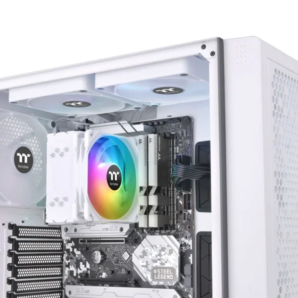Disipador THERMALTAKE UX200 Se ARGB / X1 Ventilador 120mm / 800-1800 Rpm / Intel, AMD / Aura Sync / 62,72 Cfm / 25 dBA / 4 Pin 12V, 3Pin 5V ARGB / Blanco - Image 5