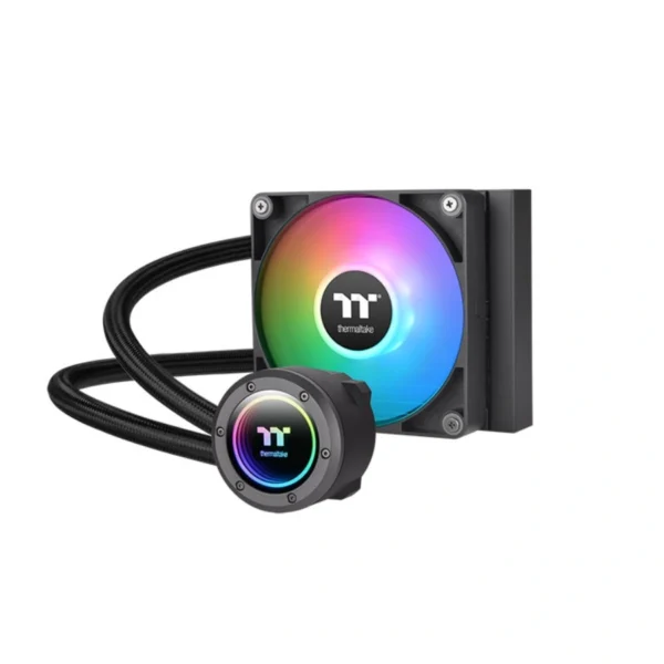 Enfriamiento Liquido AIO THERMALTAKE TH120 V2 / 120MM / Intel, AMD / 2000Rpm / 57.05Cfm / 25.8 dBA / 4Pin 12V, 3Pin 5V ARGB / Negro - Image 1