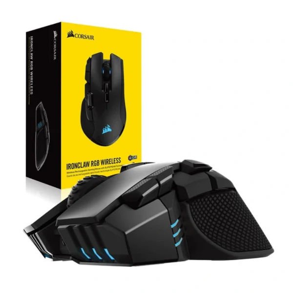 Mouse Gamer CORSAIR IRONCLAW RGB WIRELESS / 18000 Dpi / Alambrico-Inalámbrico / Tecnología Slipstream, Bluetooth, USB / Negro - Image 1