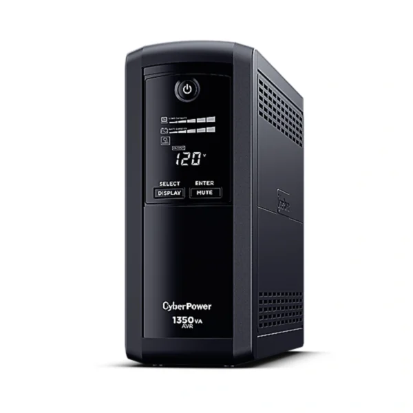No Break CYBERPOWER CP1350AVRLCD / 1350VA / 815W / 10 Contactos* / Hasta 14Min De Respaldo Según Carga / Visor de estado LCD / Negro - Image 1