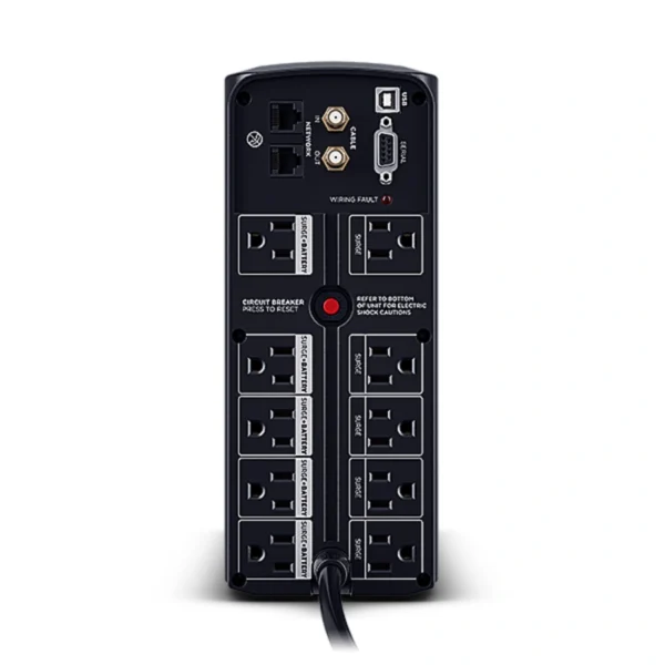 No Break CYBERPOWER CP1350AVRLCD / 1350VA / 815W / 10 Contactos* / Hasta 14Min De Respaldo Según Carga / Visor de estado LCD / Negro - Image 2