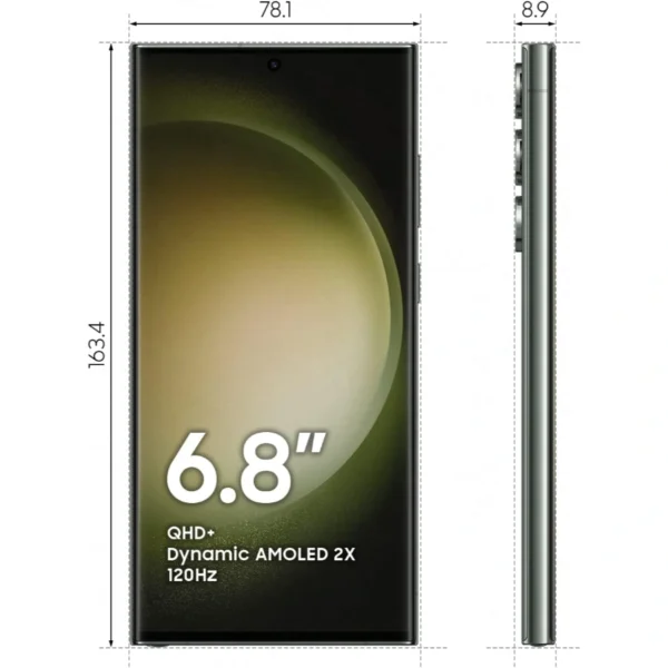 Smartphone SAMSUNG S23 ULTRA / 6.8" / OctaCore / Alm. 512GB / RAM 12GB / Cámara 200MP+12MP+10MP+10MP/12MP / Android / S Pen Integrado / Verde - Image 3