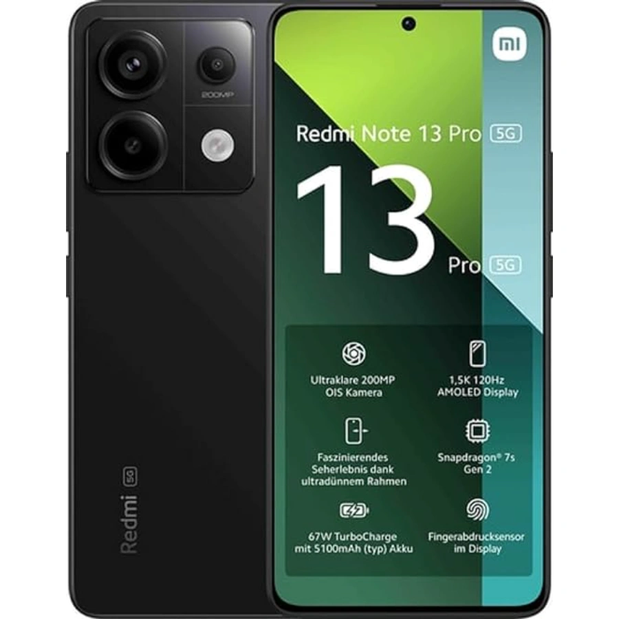 61xW-66tKaL._AC_SX522_ Smartphone XIAOMI REDMI NOTE PRO 13 5G / 6.67" / Almacenamiento 256GB RAM 8GB / Cámara 200MP+8MP+2MP/16MP / MIUI14 / Negro - Imagen 1