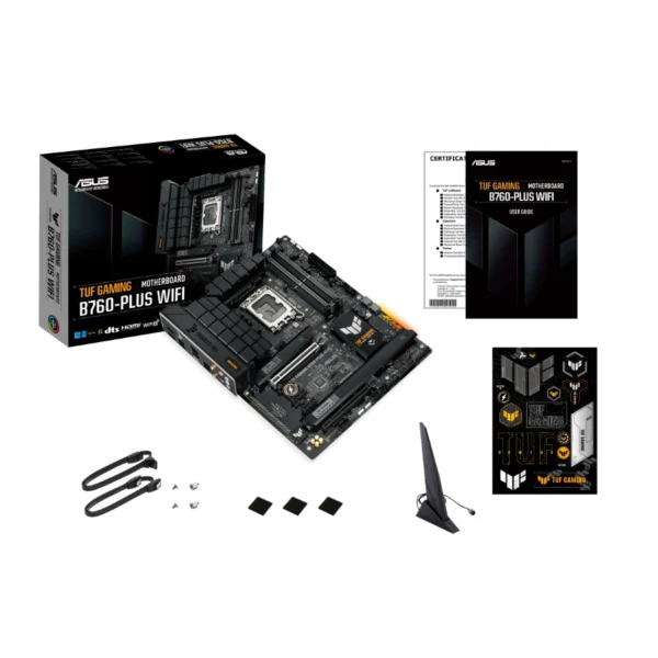Tarjeta Madre ASUS TUF GAMING B760-PLUS WIFI / INTEL S-1700 / 14ª/13ª/12ª gen / 192GB X4 DDR5 7200MHZ OC* / x3 M.2 PCI-E 4.0 / DP, HDMI / Micro-ATX / USB 3.2 - Image 7