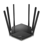 Router Inalámbrico MERCUSYS MR50G / 600Mbps En 2.4 GHz / 1300Mbps En 5 GHz / Doble Banda AC1900 / MU-MIMO / Access Point, Router, Extensor / 6 Antenas Omnidireccionales Fijas / Color Negro