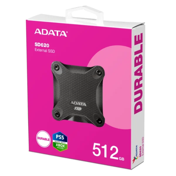 Unidad De Estado Solido Externo SSD ADATA SD620 / 512GB / Lectura 550Mb/s, Escritura 480Mb/s / Interfaz USB 3.2 Gen 2 / Negro - Image 6