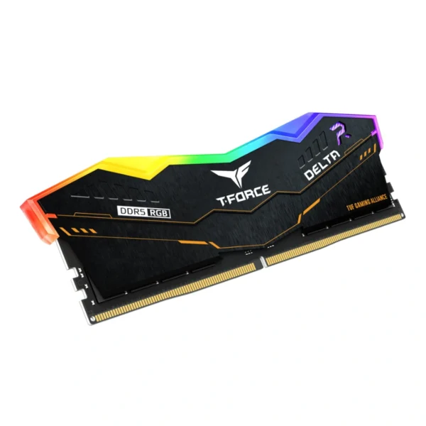 Kit De Memoria RAM TEAMGROUP T-FORCE DELTA TUF Gaming Alliance RGB / 32GB (2x16GB) / DDR5 6400MHz / CL40 / 1.35V / Negro - Image 2