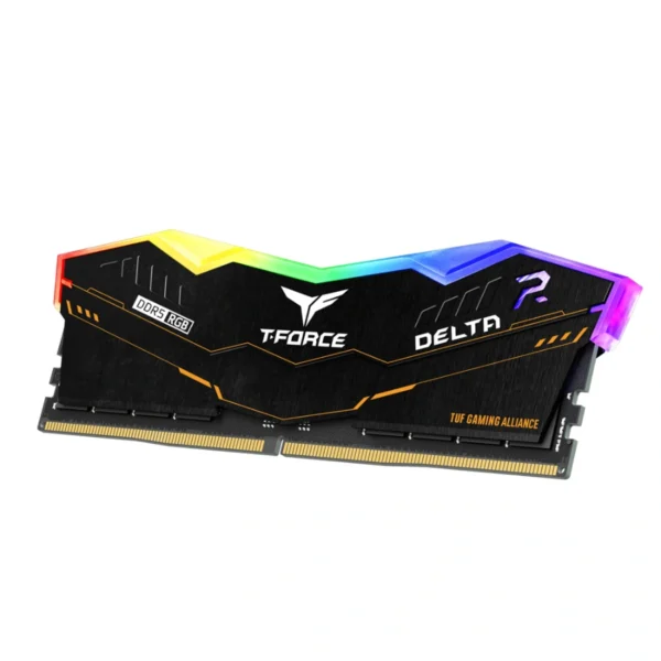 Kit De Memoria RAM TEAMGROUP T-FORCE DELTA TUF Gaming Alliance RGB / 32GB (2x16GB) / DDR5 6400MHz / CL40 / 1.35V / Negro - Image 3