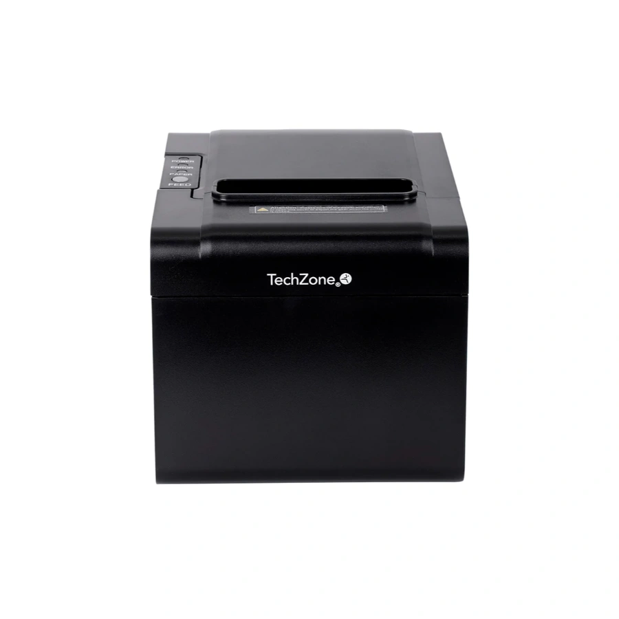 -1_fcfa2cd Impresora Térmica TECHZONE TZBE102 / Térmica Directa / 250MM/S / Ancho Papel 80mm / Resolución 203 DPI / Cortador Automático / USB, Serial, RJ11, RJ45 / Negro - Imagen 1