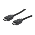Cable HDMI MANHATTAN 323246 / De Alta Velocidad / Ancho De Banda 10.2Gbps / Macho A Macho / Blindado / 10M / Color Negro