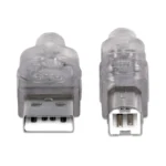 Cable Para Dispositivos USB B MANHATTAN 333405 / Versión 2.0 / Macho A Macho / 480Mbps / 1.8Mts / Color Plateado - Image 3