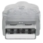 Cable De Extensión USB MANHATTAN 336314 / Versión 2.0 / Macho A Hembra / 480Mbps / 1.8Mts / Color Plateado Translúcido - Image 4