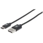 Cable Para Dispositivos USB C MANHATTAN 353298 / USB 2.0 / Macho A Macho / 480Mbps / 1 Metro / Negro - Image 2