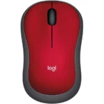 Mouse LOGITECH M185 / Inalámbrico / Receptor USB / Alcance 10M / 1000 DPI / 3 Botones / Sensor Óptico / Rojo-Negro