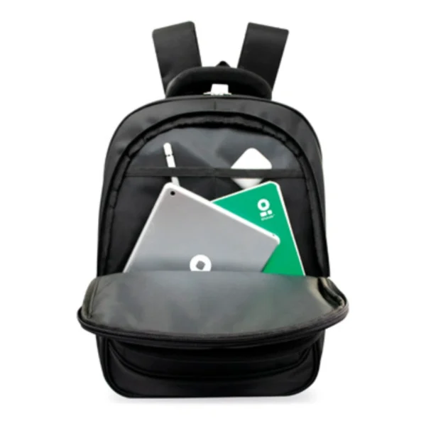 Mochila BROBOTIX VARSOVIA 6005644 / Desde 15" Hasta 17" / Para Laptop / Con Asa Y Correas Acolchadas Y Reforzadas / Color Negro - Image 3