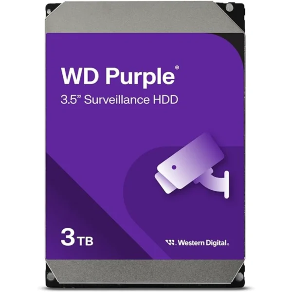 Disco Duro Para Vigilancia WESTERN DIGITAL WD PURPLE WD33PURZ / 3TB / 3.5" / SATA III 6GB/S / 5400 RPM / 256MB Caché - Image 1
