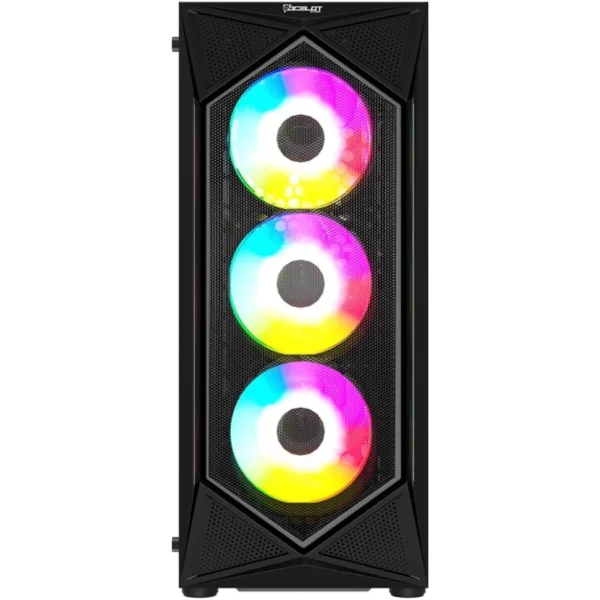 Gabinete Gamer OCELOT POLYGON-E5 / ATX / Cristal Templado / 4 Ventiladores Incluidos RGB / USB 2.0, USB 3.0 / Color Negro - Image 2