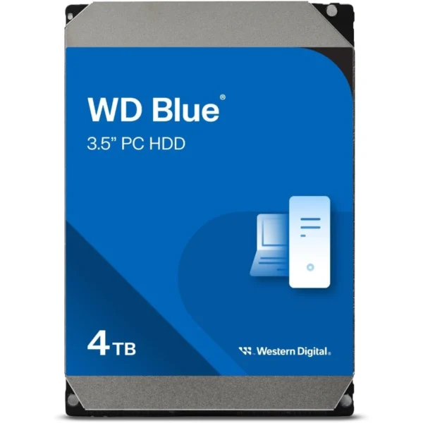 Disco Duro HDD WESTERN DIGITAL WD BLUE WD40EZAX / 4TB / 3.5" / SATA III 6GB/S / 5400 RPM / 256MB Caché / Hasta 185MB/S - Image 1