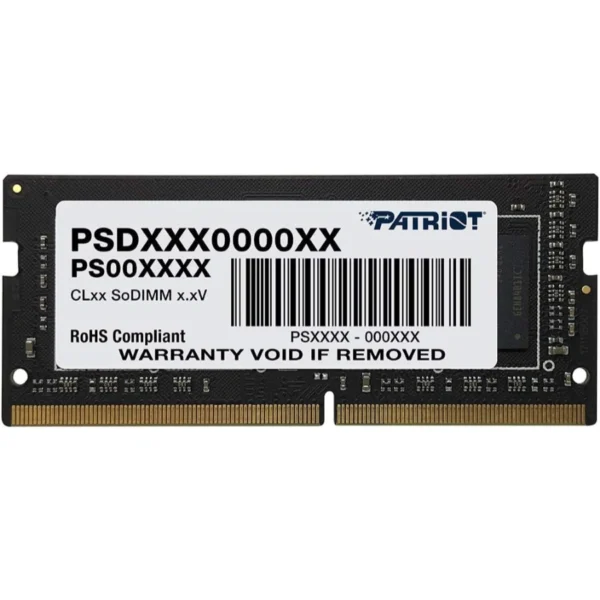 Memoria RAM SODIMM PATRIOT SIGNATURE LINE / 32GB / DDR4 3200MHz / CL22 / 1.2V / Para Laptop / Negro - Image 1
