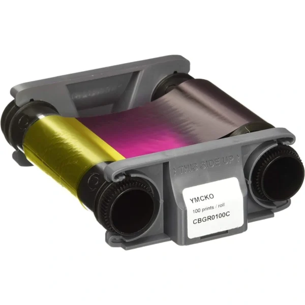 Cinta De Color EVOLIS CBGR0100C / YMCKO / 100 Impresiones / Para Impresión De Tarjetas - Image 1