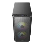Gabinete ACTECK Doom GI630 / Micro-ATX / Fuente Incluida 500W / Panel Acrílico / 3 Ventiladores RGB Incluidos / USB 2.0, 3.0 / Negro - Image 4