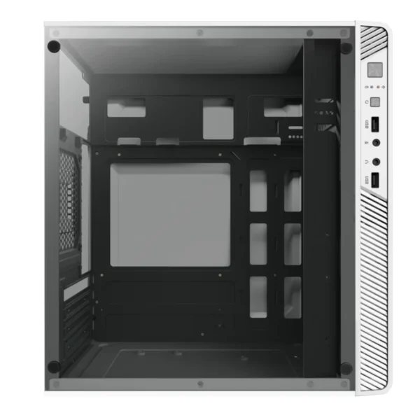 Gabinete ACTECK Performance II GI215W / Micro-ATX / Fuente Incluida 500W / Panel De Acrílico / No Incluye Ventiladores / USB 2.0 / Blanco - Image 3