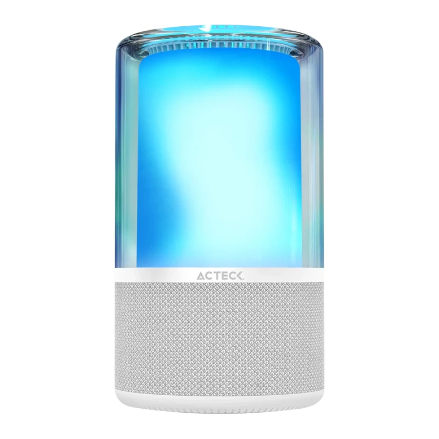 AC-936385_Azul_Luz022 Bocina ACTECK GLEE PURE AP70 / Inalámbrica, Alámbrica / Bluetooth 5.2, 3.5MM / USB Tipo-C / 1KHz - 18KHz / Luz Led / Blanco - Imagen 1