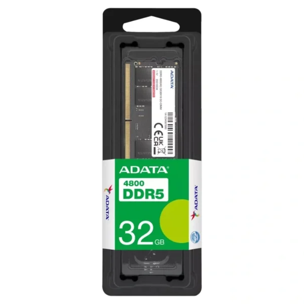 Memoria RAM SODIMM ADATA AD5S480032G-S / 32GB / DDR5 4800MHz / CL40 / 1.1V / Para Laptop / Negro - Image 2