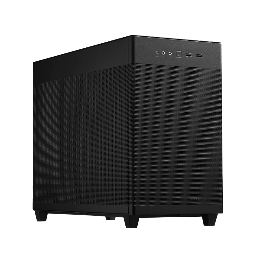 AP201N 4 Gabinete ASUS PRIME AP201 / Micro-ATX / Panel De Malla / 1 Ventilador Incluido / USB 3.2, USB-C / Color Negro - Imagen 1
