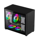 Gabinete Gamer Micro Torre Eris Jet GI985 / Micro ATX / Cristal Templado / USB 3.0, USB Tipo-C / Color Negro - Image 2