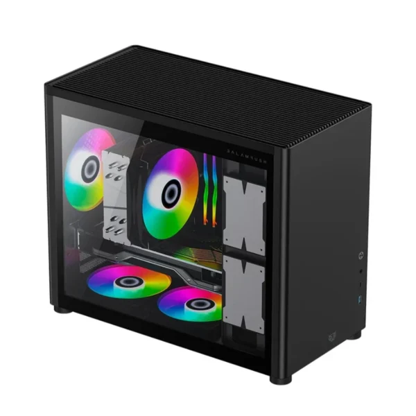 Gabinete Gamer Micro Torre Eris Jet GI985 / Micro ATX / Cristal Templado / USB 3.0, USB Tipo-C / Color Negro - Image 2