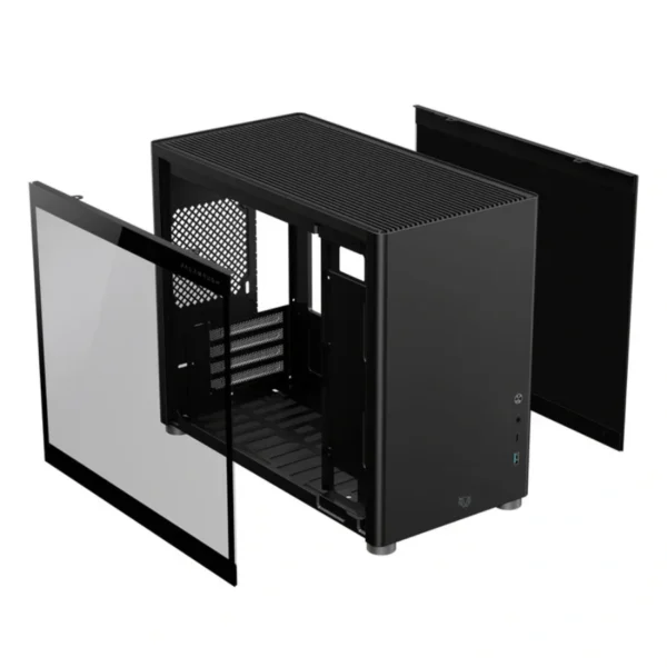 Gabinete Gamer Micro Torre Eris Jet GI985 / Micro ATX / Cristal Templado / USB 3.0, USB Tipo-C / Color Negro - Image 6