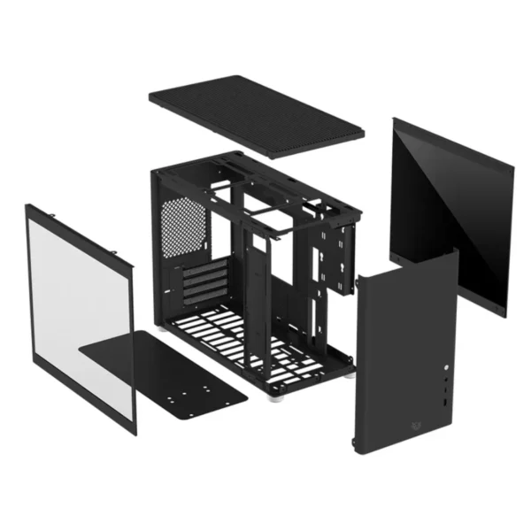 Gabinete Gamer Micro Torre Eris Jet GI985 / Micro ATX / Cristal Templado / USB 3.0, USB Tipo-C / Color Negro - Image 5