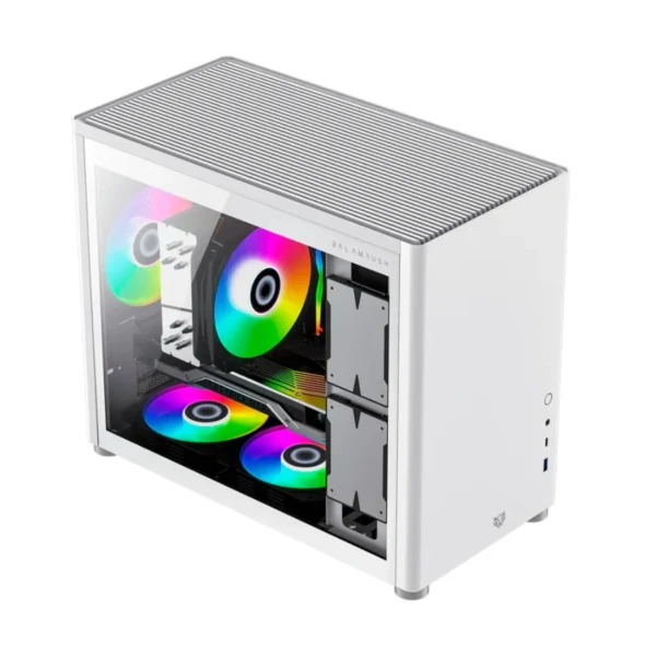 Gabinete Gamer BALAM RUSH Eris Frost GI985 / Micro-ATX / Cristal Templado / No Incluye Ventiladores / USB 3.0, USB-C / Blanco - Image 2