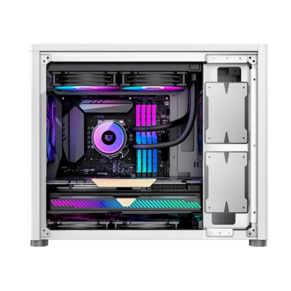 Gabinete Gamer BALAM RUSH Eris Frost GI985 / Micro-ATX / Cristal Templado / No Incluye Ventiladores / USB 3.0, USB-C / Blanco - Image 5