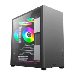 Gabinete Gamer BALAM RUSH ERIS SPECIAL GM985 / ATX / Cristal Templado / No Incluye Ventiladores / USB 3.0, USB-C / Gris