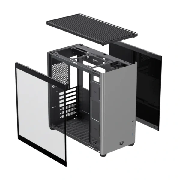 Gabinete Gamer BALAM RUSH ERIS SPECIAL GM985 / ATX / Cristal Templado / No Incluye Ventiladores / USB 3.0, USB-C / Gris - Image 5