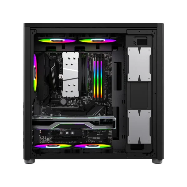 Gabinete Gamer BALAM RUSH Eris Jet GM985 / ATX / Cristal Templado / Ventiladores No Incluidos / USB 3.0, USB-C / Negro - Image 4