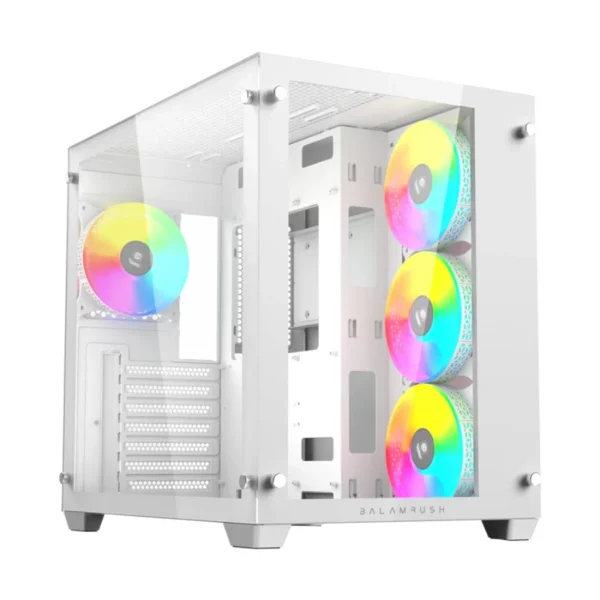 Gabinete Gamer BALAM RUSH Tank Pro GM930 / ATX / Cristal Templado / 4 Ventiladores RGB Incluidos / USB 3.0, USB 2.0 / Blanco - Image 1