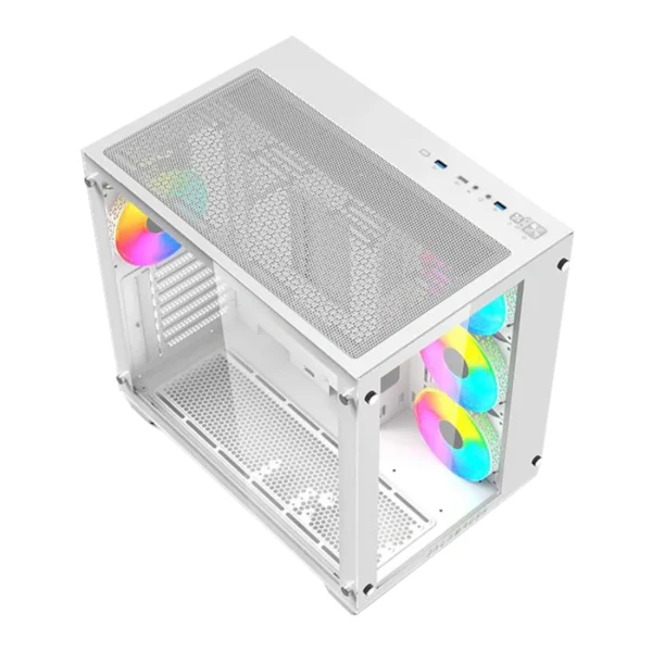 Gabinete Gamer BALAM RUSH Tank Pro GM930 / ATX / Cristal Templado / 4 Ventiladores RGB Incluidos / USB 3.0, USB 2.0 / Blanco - Image 2