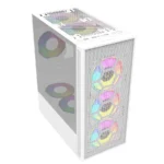 Gabinete Gamer BALAM RUSH Dragonfly II MESH GM740 / Media Torre / ATX / Panel De Cristal Templado / 4 Ventiladores RGB Incluidos / USB 3.0, USB 2.0, 3.5Mm / Blanco - Image 4