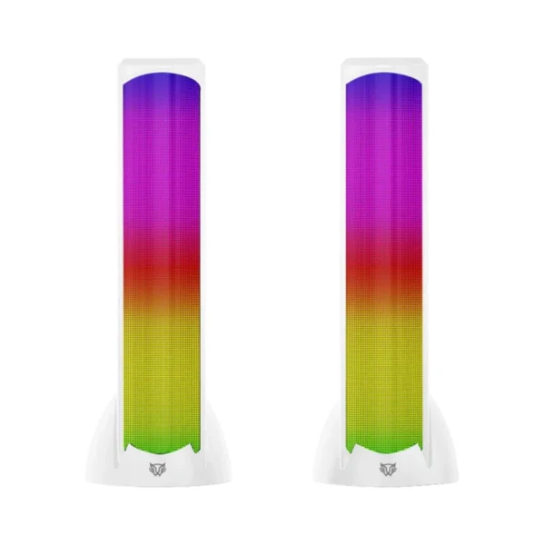 Bocinas Gamer BALAM RUSH GLIMM TOWER BG575 / Inalámbrico / Bluetooth / 10W + 2.0 CH / Iluminación RGB + 2.0 Canales / Color Blanco - Image 2