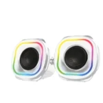 Bocinas Gamer BALAM RUSH GLIMM QUAD BG555 / Alámbricas, Inalámbricas / Bluetooth, 3.5 MM, USB / Sonido Estéreo / 10W / Iluminación LED / Blanco - Image 3