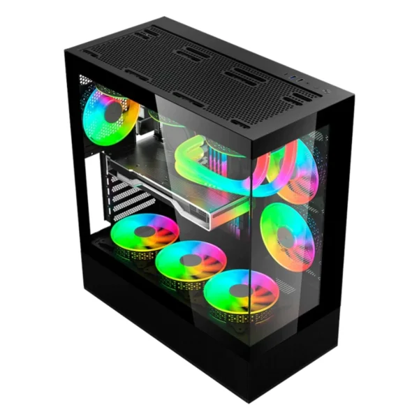 Gabinete Gamer BALAM RUSH Tank Super 9200TB / ATX / Cristal Templado / 3 Ventiladores ARGB Incluidos / USB-C, USB 2.0, 3.0 / Negro - Image 2