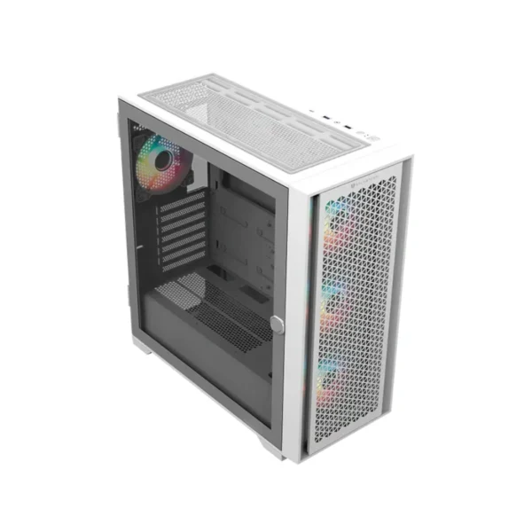 Gabinete Gamer BALAM RUSH Carbono Twin Mate 9000 / E-ATX / Cristal Templado / 4 Ventiladores ARGB Incluidos / USB-C, USB 2.0, 3.0 / Blanco - Image 3