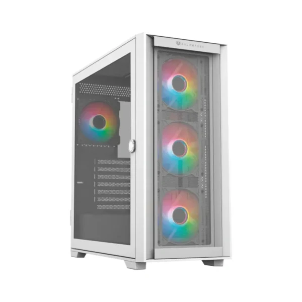 Gabinete Gamer BALAM RUSH Carbono Twin Mate 9000 / E-ATX / Cristal Templado / 4 Ventiladores ARGB Incluidos / USB-C, USB 2.0, 3.0 / Blanco - Image 1