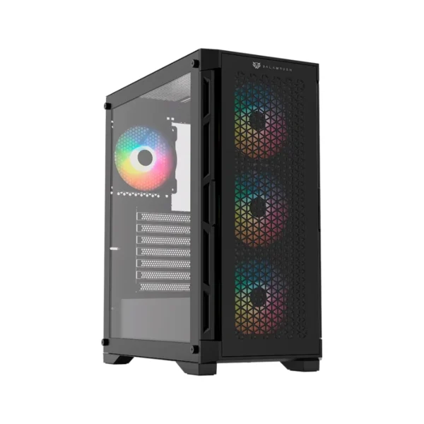 Gabinete Gamer BALAM RUSH Carbono Twin Mate 5000 / ATX / Cristal Templado / 4 Ventiladores ARGB Incluidos / USB-C, USB 2.0, 3.0 / Negro - Image 1