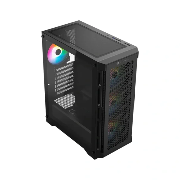 Gabinete Gamer BALAM RUSH Carbono Twin Mate 5000 / ATX / Cristal Templado / 4 Ventiladores ARGB Incluidos / USB-C, USB 2.0, 3.0 / Negro - Image 3