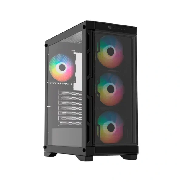 Gabinete Gamer BALAM RUSH Carbono Twin Mate 5000 / ATX / Cristal Templado / 4 Ventiladores ARGB Incluidos / USB-C, USB 2.0, 3.0 / Negro - Image 2